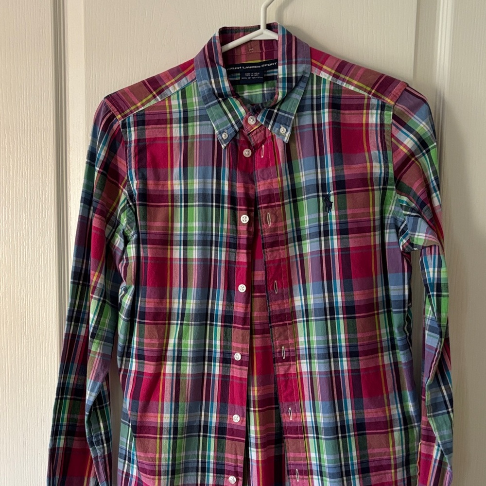 Ralph Lauren Multicolor Plaid Blouse